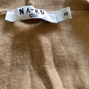NA-KD Tan Sweater dress
